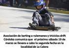 LA CALERA: PRÓXIMO ENCUENTRO DE CARTING A RULEMANES Y TRICICLOS DRIFT