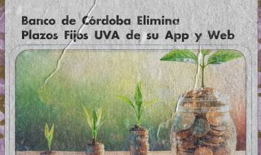  Banco de Córdoba Elimina Plazos Fijos UVA de su App y Web