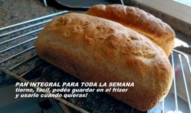 ADELA HACE PAN PARA VARIOS DÍAS. Integral, mixto, tierno y fácil. 