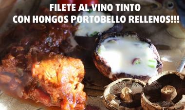  FILETE AL VINO TINTO con HONGOS PORTOBELLO RELLENOS ✨