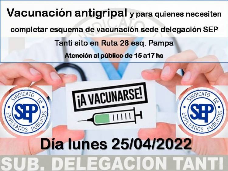 SEP TANTI: VACUNACIÓN ANTIGRIPAL