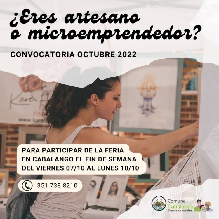 CABALANGO CONVOCA A LOS ARTESANOS